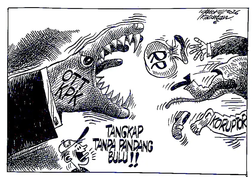 Karikatur - Ilustrasi - OTT KPK (Dok MI)