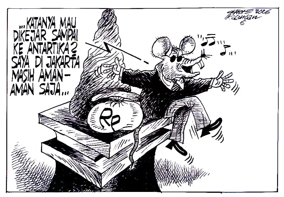 Karikatur - Ilustrasi - Koruptor Masih Merajalela di Indonesia (Dok MI)