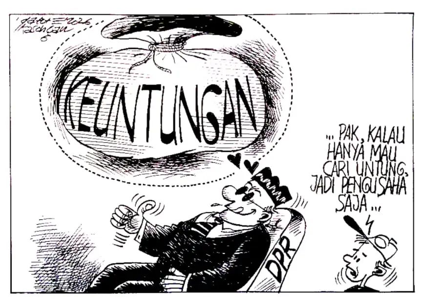 Karikatur - Ilustrasi - Kalau Mau Cari Untung, Jadi Pengusaha Saja (Dok MI)