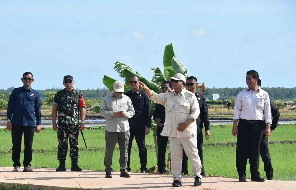 Prabowo Cek Lumbung Pangan Nasional di Merauke2
