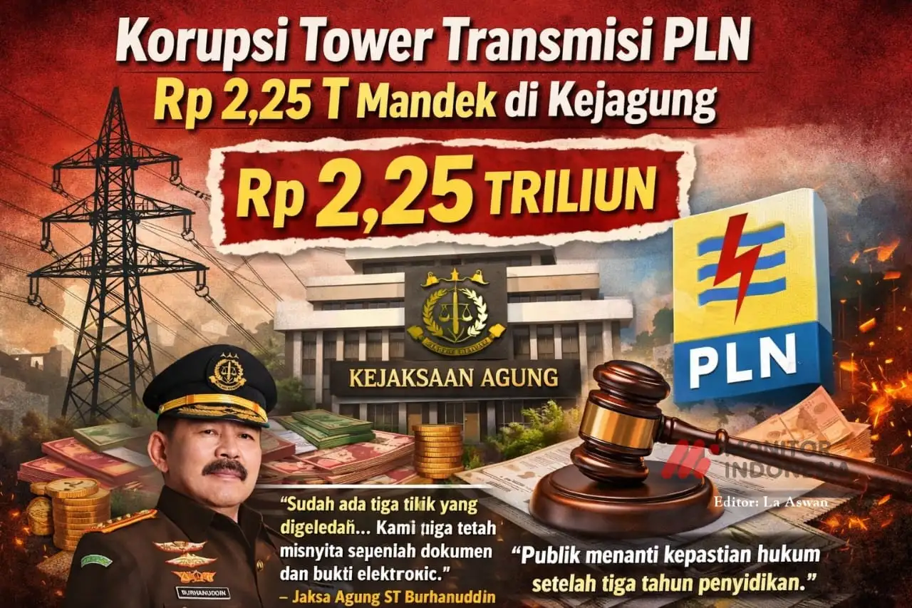 Korupsi Tower Transmisi PLN Rp 2,25 T Mandek di Kejagung