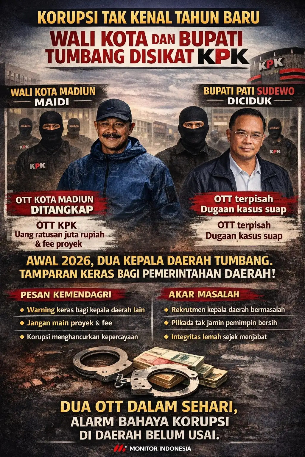Awal 2026: Dua Kepala Daerah Tumbang Disikat KPK