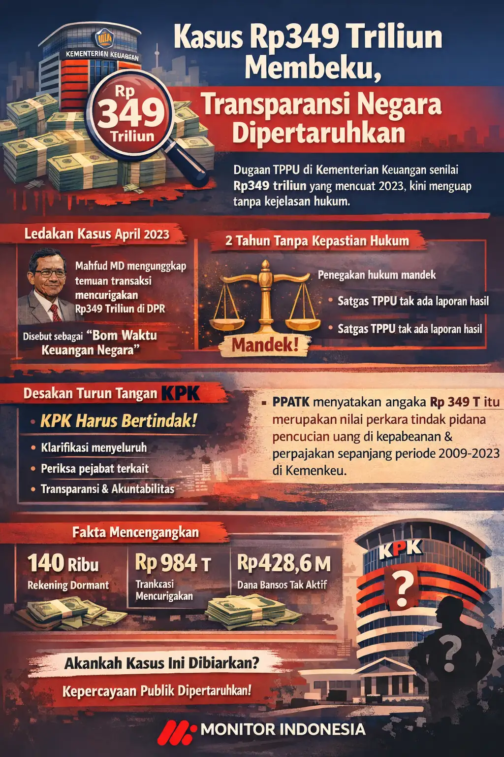 Kasus Rp349 Triliun Membeku, Transparansi Negara Dipertaruhkan