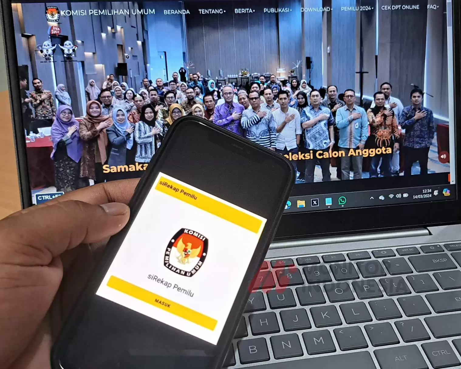 Aplikasi Sirekap KPU RI (Foto: MI/Aswan)