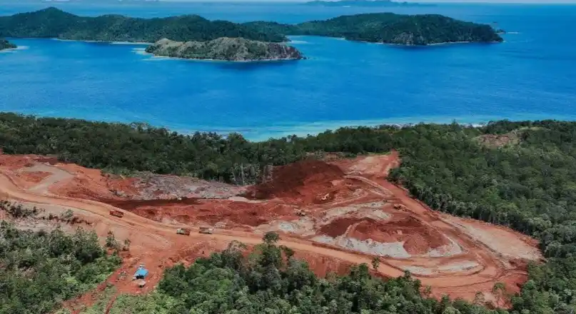 Aktifitas Pertambangan di Pulau Gag Kawasan Raja Ampat (Foto: Ist)