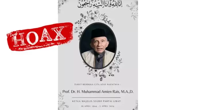 Kabar Amien Rais meninggal dunia adalah HOAKS