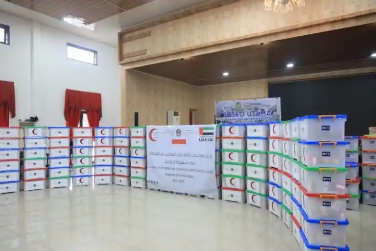 Bantuan dari Uni Emirat Arab (UEA) untuk Korban Banjir di Medan (Foto: Pemko Medan)
