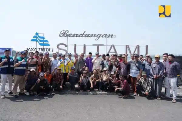 Bendungan Sutami yang berlokasi di Desa Karangkates, Kabupaten Malang, Provinsi Jawa Timur. (Foto:Dok PU)