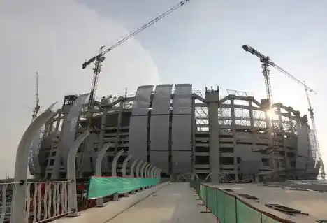 Suasana pembangunan Jakarta International Stadium (JIS) yang terletak di Papanggo, Jakarta Utara, Selasa (31/8/2021) (Foto: Dok MI/Istimewa)