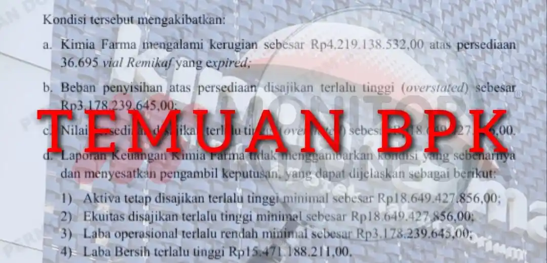 Ilustrasi - Temuan Badan Pemeriksa Keuangan (BPK) di PT Bio Farma - PT Kimia Farma (Foto: Dok MI)
