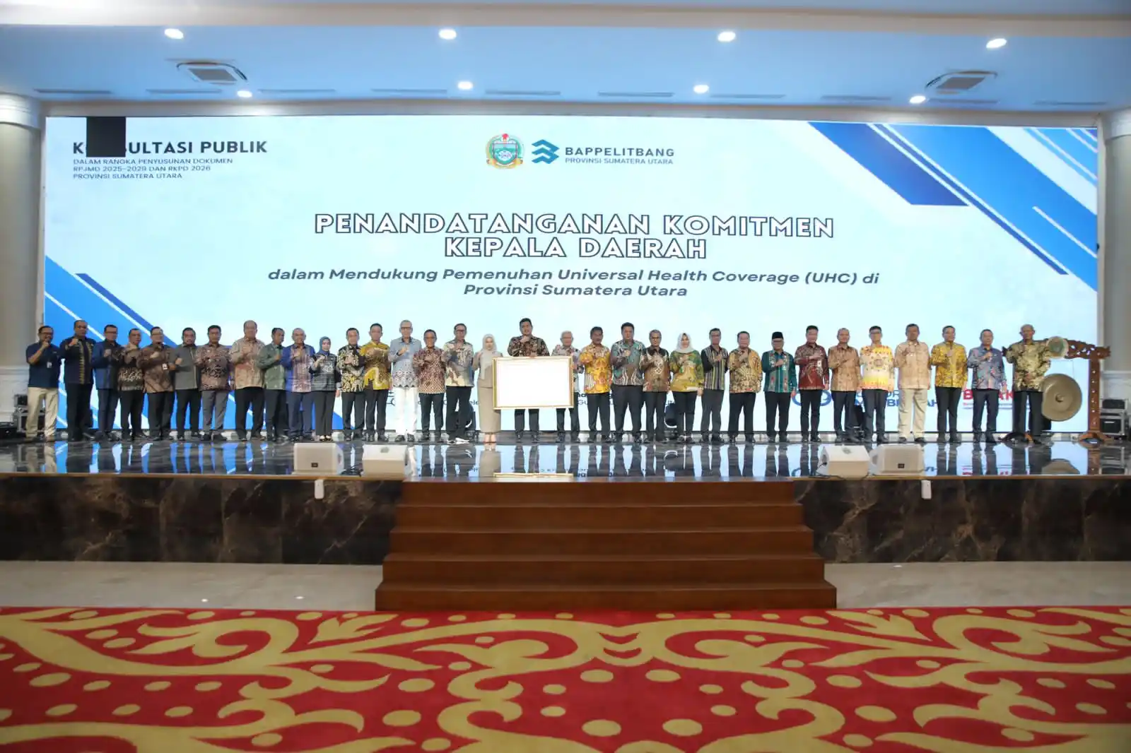 Bupati Asahan, Taufik Zainal Abidin Siregar mengikuti Konsultasi publik penyusunan dokumen RPJMD 2025-2029 dan RKPD 2026 Provinsi Sumatera Utara (Foto: Ist)