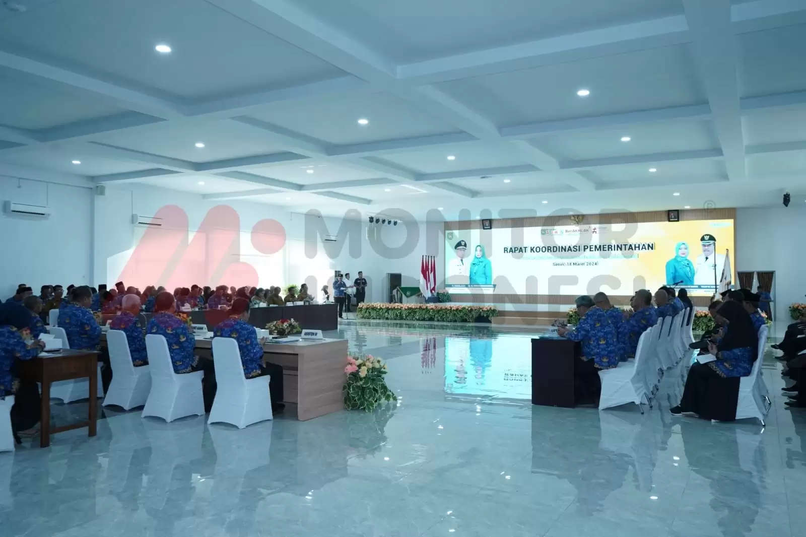 Rapat Koordinasi Pemerintahan (Rakorpem) di Aula Melati Kantor Bupati Asahan, Senin (18/3/2024) (Foto: Dok MI)