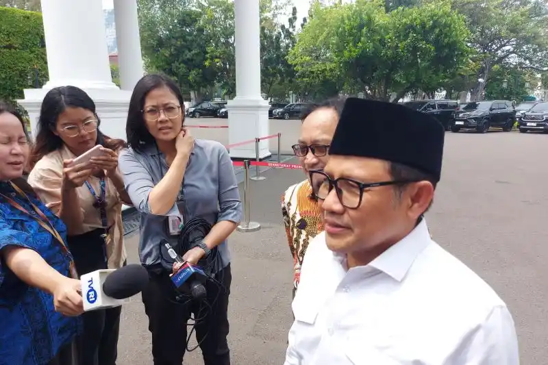 Ketua Umum DPP PKB Muhaimin Iskandar  di kompleks Istana Kepresidenan, Jakarta, Jumat (1/11/2024. [Foto: ANTARA]