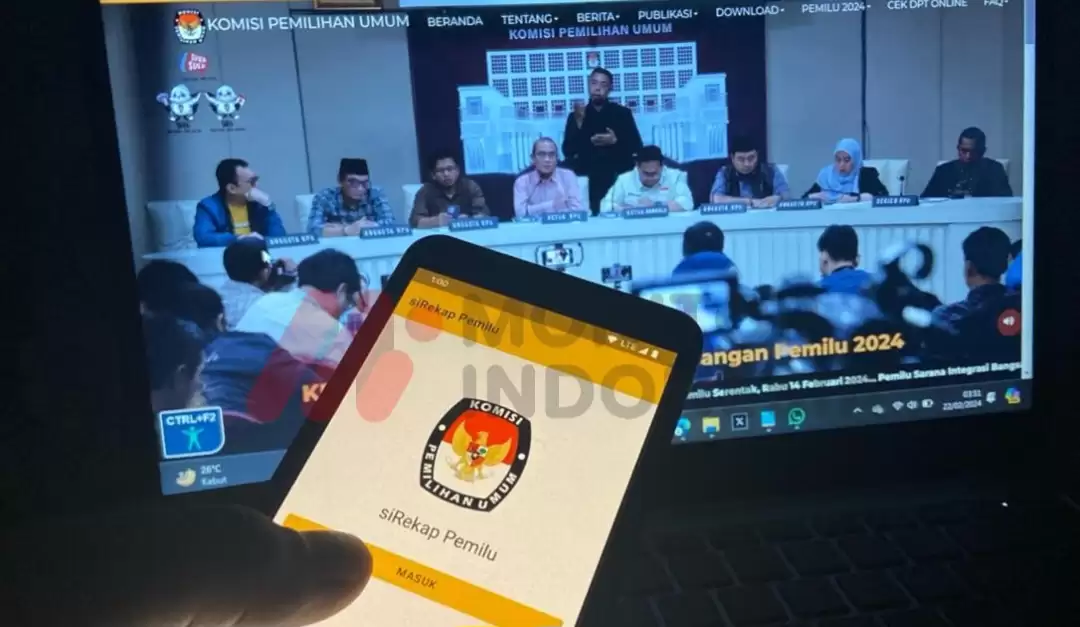 Aplikasi Sirekap KPU (Foto: MI/Aswan)