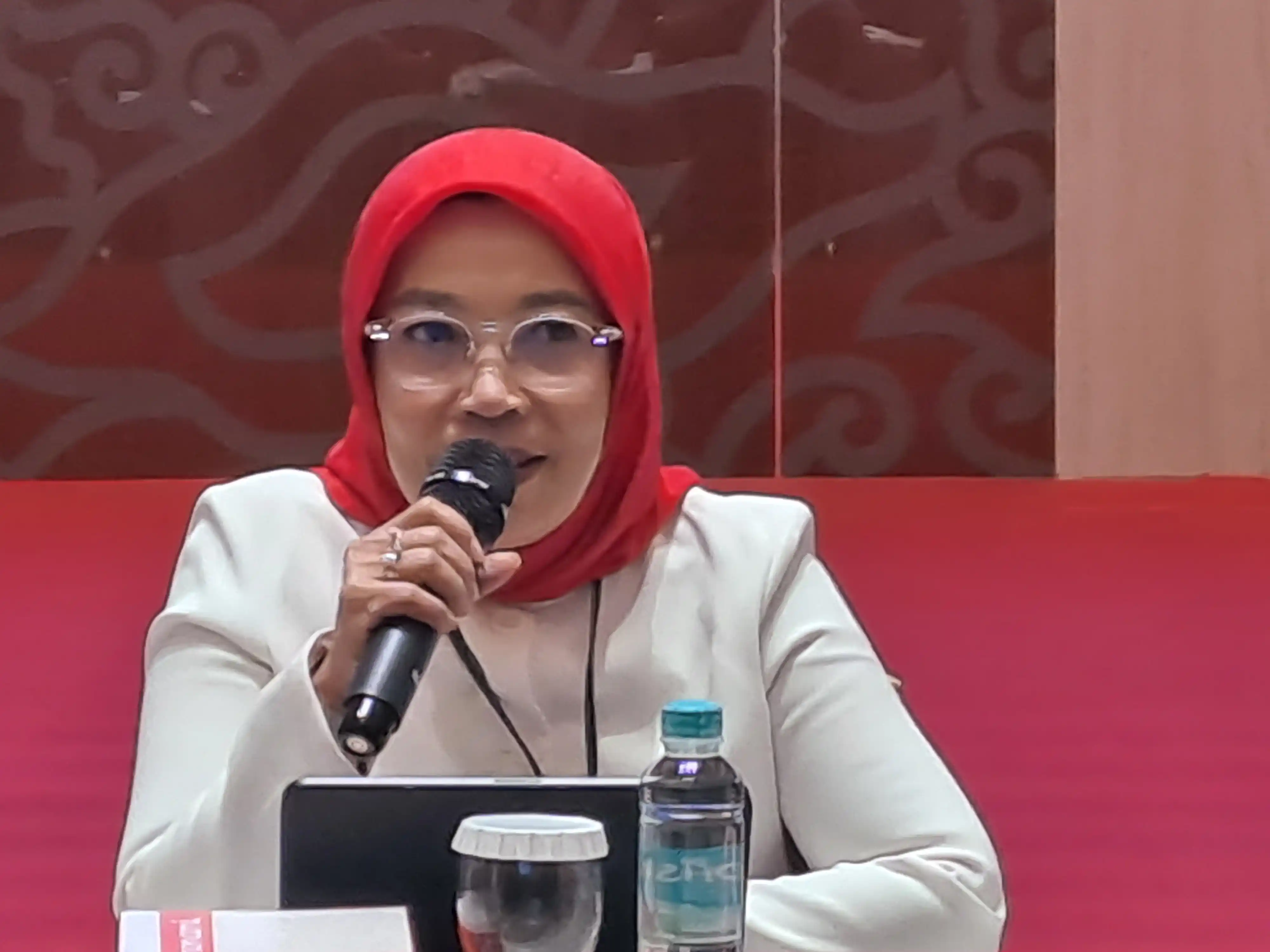 Direktur Jenderal Guru, Tenaga Kependidikan, dan Pendidikan Guru (GTKPG) Nunuk Suryani. (Foto: Rizal)