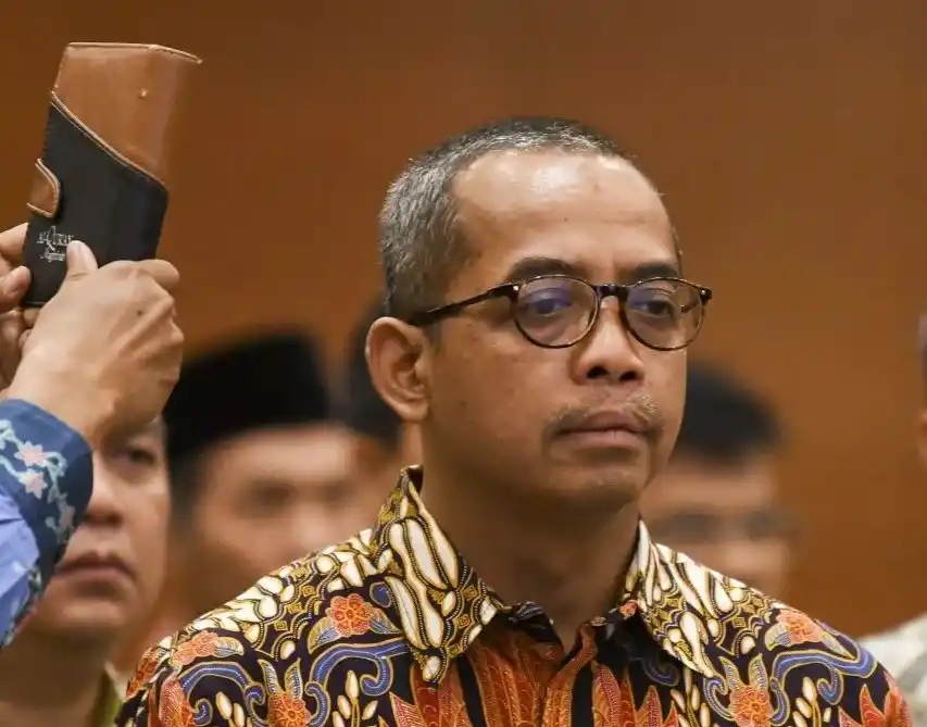 Direktur Jenderal (Dirjen) Pajak Suryo Utomo mengucapkan sumpah jabatan di gedung Kementerian Keuangan, Jakarta, Jumat (1/11/2019)