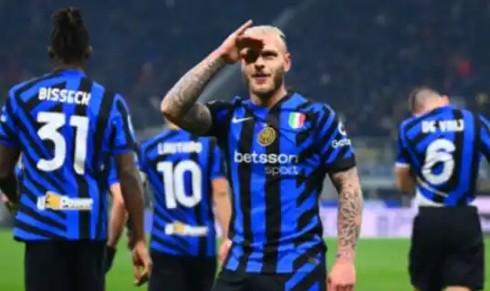 Federico Dimarco berselebrasi usai cetak gol ke gawang Parma (Foto: Ist)