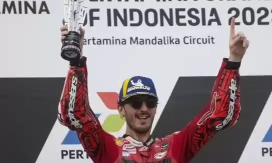 Pembalap Ducati Lenovo Team Francesco Bagnaia. (Foto: Antara)
