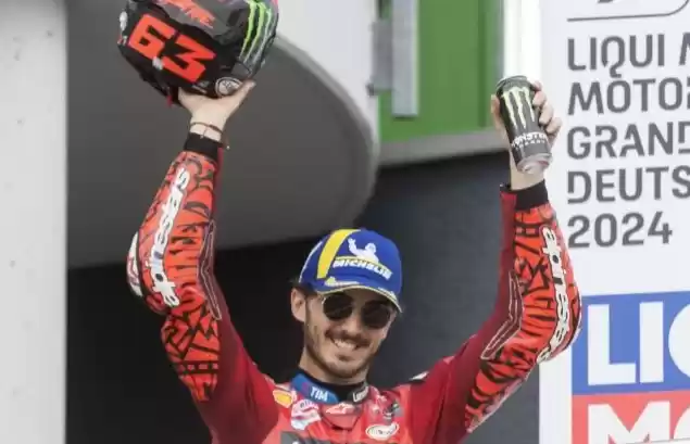 Pembalap Ducati Lenovo Team Francesco Bagnaia. (Foto: Antara)