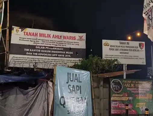 Penampakan lahan terbuka yang menjadi polemik antara BMKG dengan GRIB Jaya di Banten (Foto: Dok MI/Aswan)