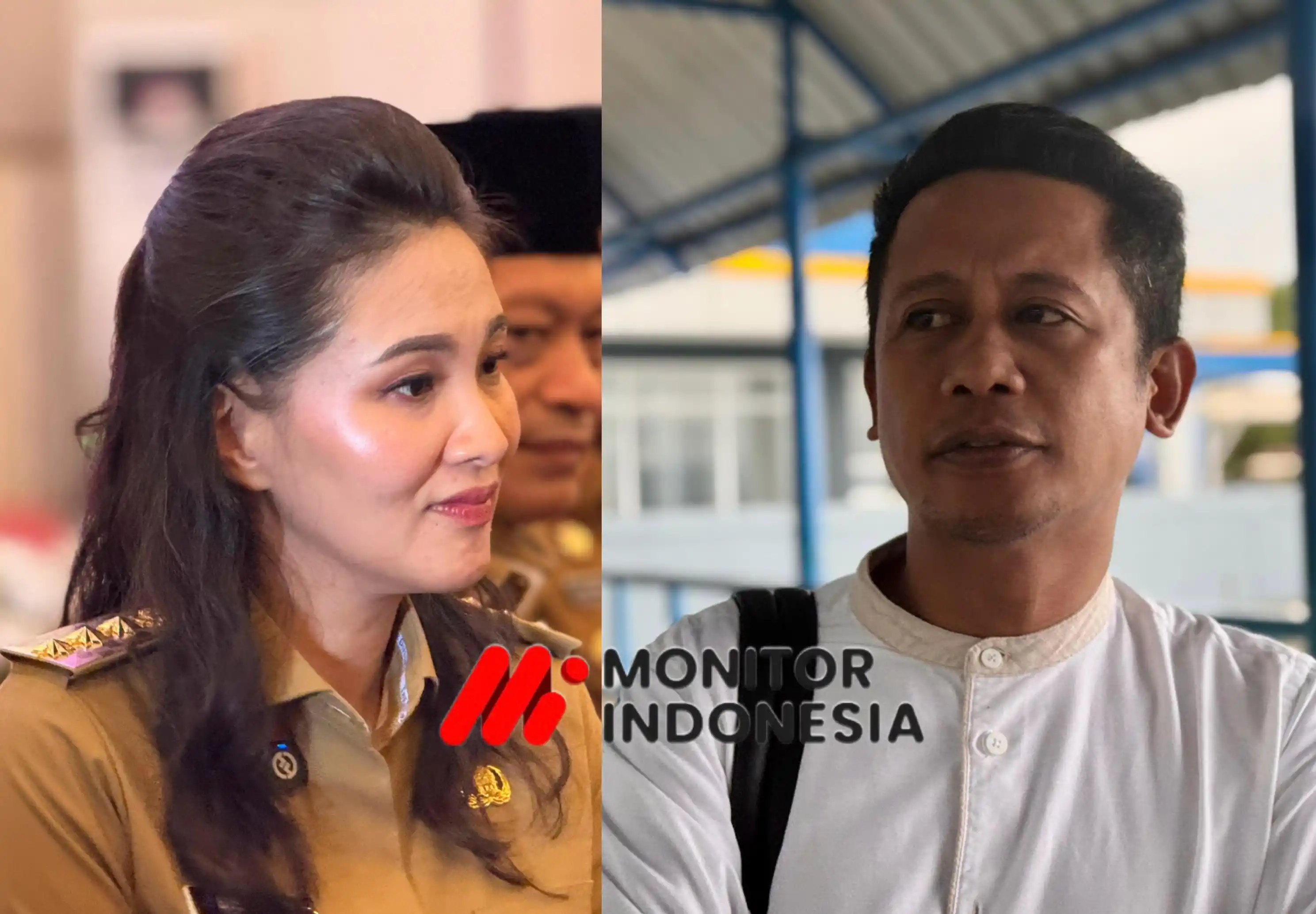 Gubernur Malut Sherly Tjoanda dan Plt Kadis PUPR Risman Iriyanto Djafar (Foto: MI/Rais Dero)