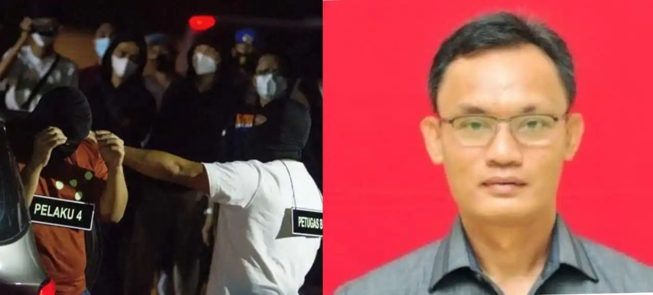 Penyidik Bareskrim Polri memperagakan adegan saat rekonstruksi kasus penembakan enam anggota laskar FPI di Karawang, Jawa Barat, Senin (14/12/2020) dini hari dan Ketua PN Jaksel Muhammad Arif Nuryanta (Foto: Kolase MI)