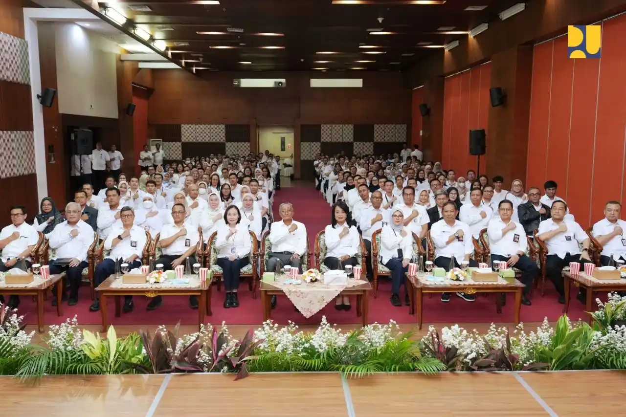 Kementerian PU memperingati Hari Anti Korupsi Sedunia (Hakordia) 2025 yang digelar di Ruang Serbaguna Kementerian PU, Jakarta, Senin (15/12).