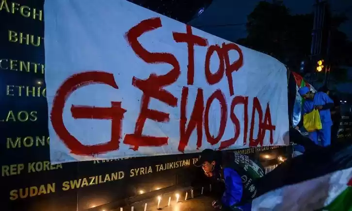 Hari Berkabung Internasional untuk Palestina. (Foto: Antara)