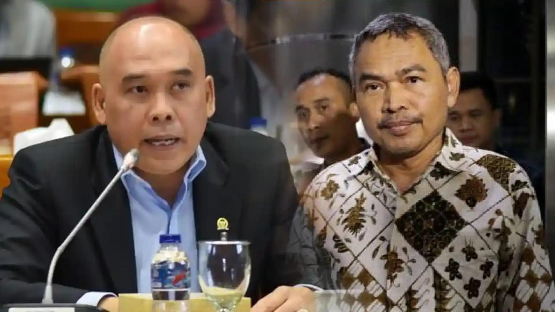 Mantan anggota Komisi XI DPR RI periode 2019–2024, Heri Gunawan (kiri) dan Satori (kanan) Foto: Kloase MI