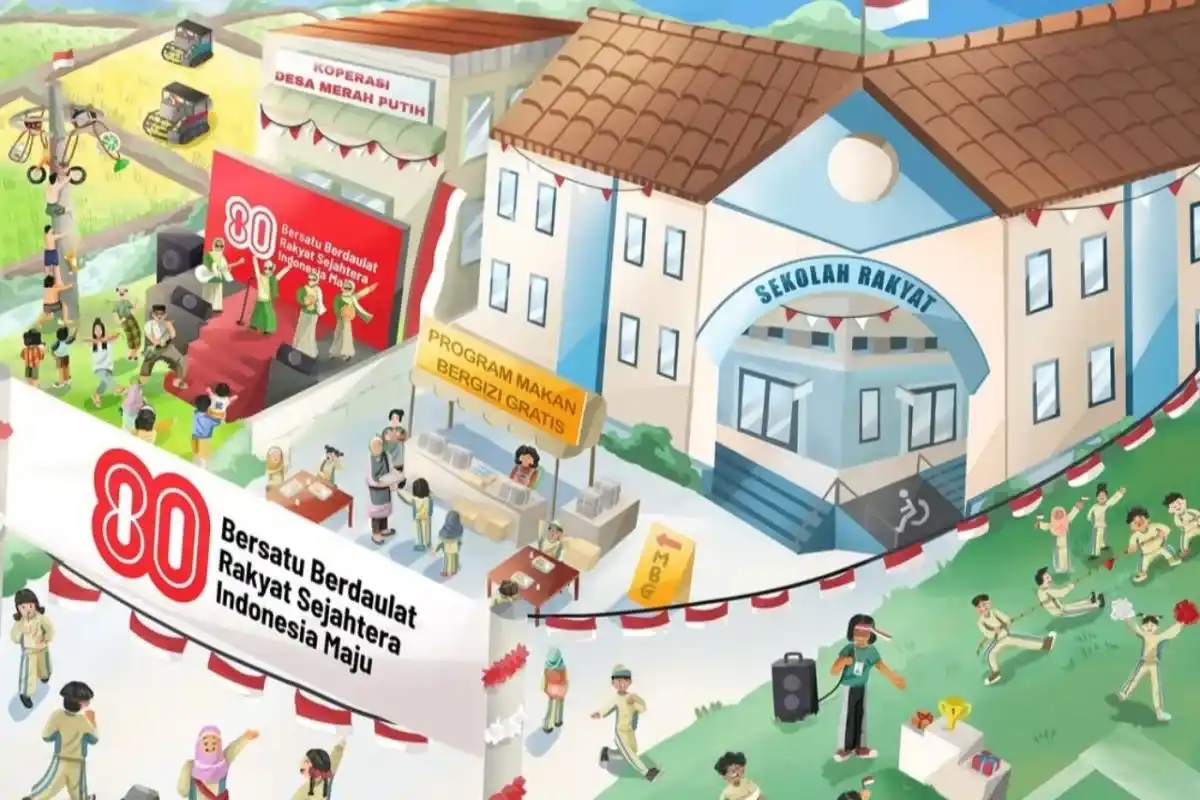 Ilustrasi Kemerdekaan RI [Foto: Tangkapan layar @sekretariat.kabinet]