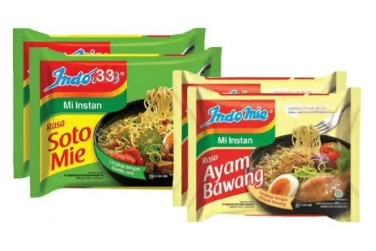 Ilistrasi - Kemasan Indomie Rasa soto dan Ayam bawang