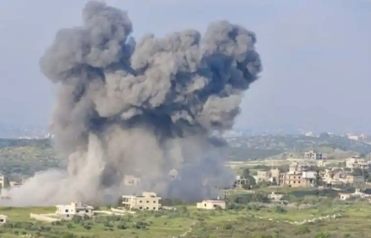 Ilustrasi - Serangan udara Israel di Lebanon. ANTARA/Xinhua