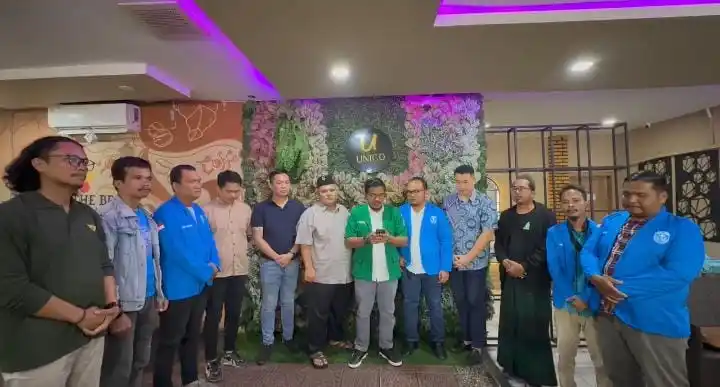 Para tokoh pemuda lintas agama di Provinsi Jambi saat menyampaikan pernyataan sikap, Minggu (31/8/2025)