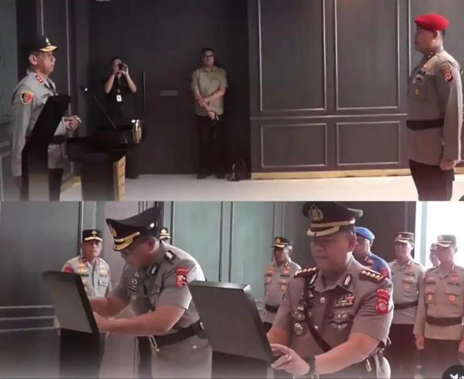 Kapolda Jawa Barat, Irjen Pol Akhmad Wiyagus saat memimpin upacara serah terima jabatan Dirlantas. (Foto: Instagram/@humaspoldajabar)