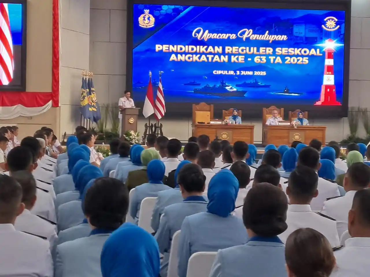 Kasal  saat penutupan pendidikan Seskoal Angkatan ke-63 di Gedung Yos Sudarso, Markas Komando Seskoal, Jakarta. (Foto. Rizal)