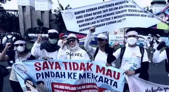 Demo kasus Meikarta di depan Gedung DPR RI (Foto: Dok MI)
