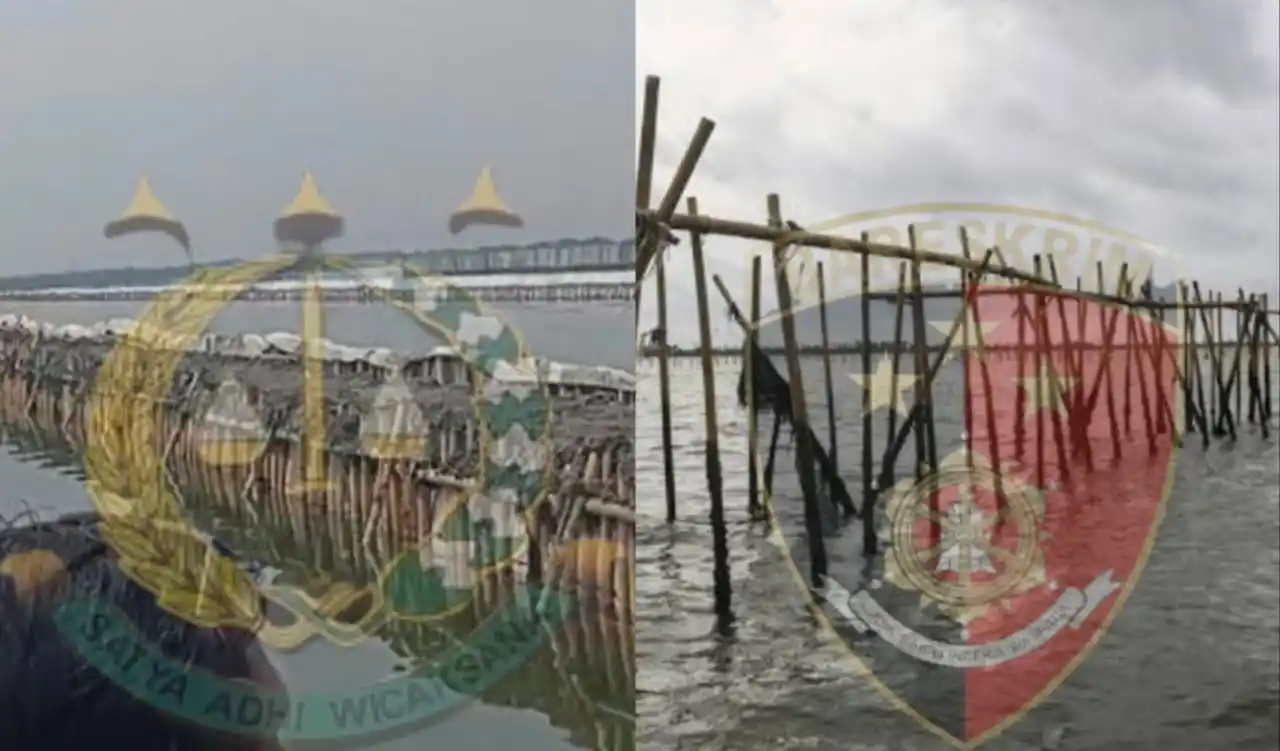 Ilustrasi - Pagar Laut Bekasi (kiri) - Kejaksaan - Pagar Laut Tangerang (kanan) - Bareskrim Polri (Foto: Dok MI)