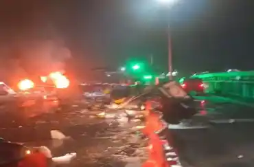 Kecelakaan Gerbang Tol Ciawi [Foto: Tangkapan layar]