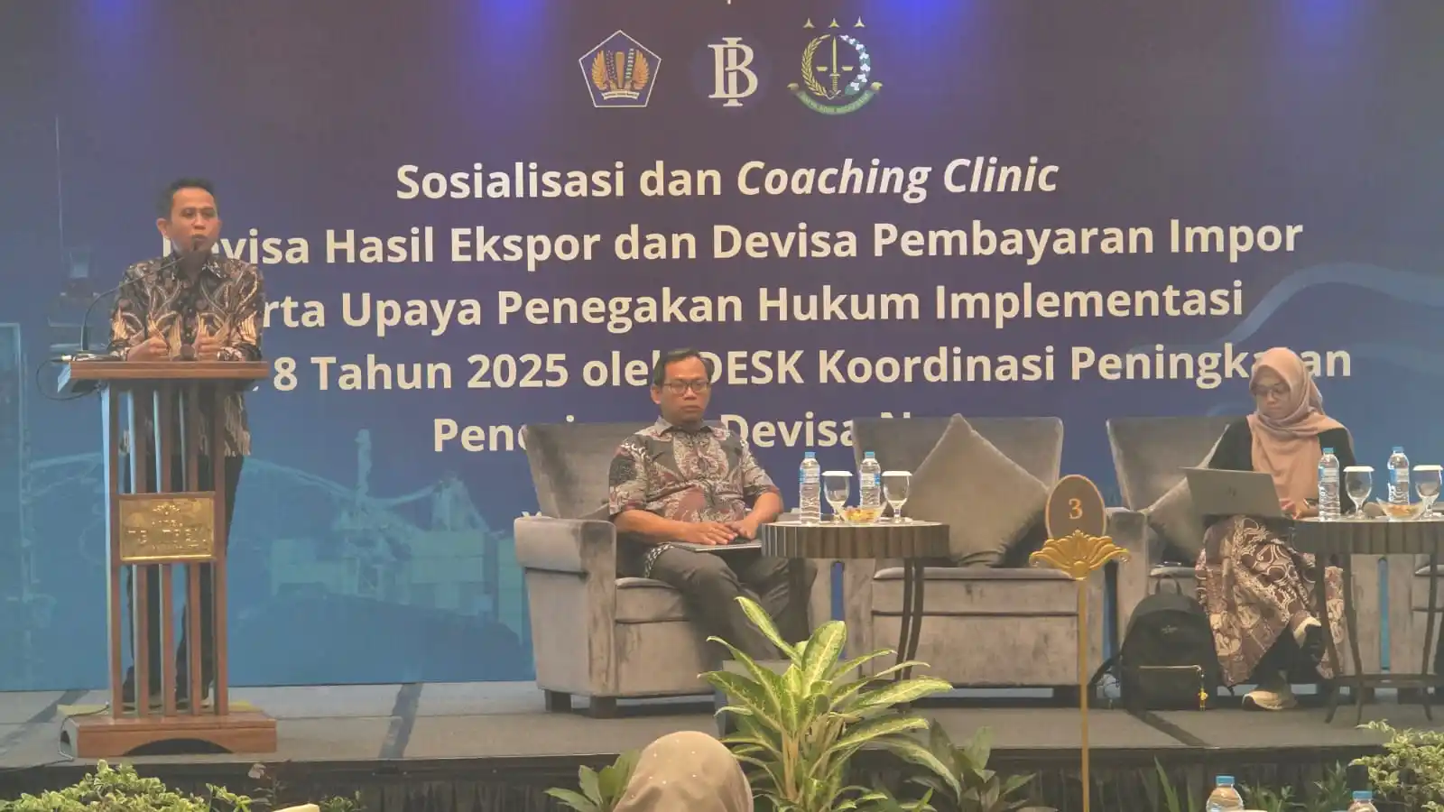 Kegiatan Sosialisasi devisa hasil ekspor (dhe) dan devisa pembayaran impor (dpi) di Hotel Tentrem, Yogyakarta, 25 April 2025 (Foto: Kejagung)