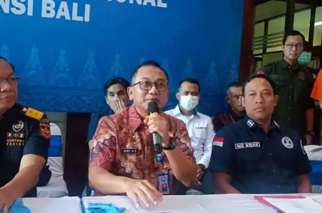 Kepala BNN Bali, Brigjen Rudy Ahmad Sudrajat, saat Jumpa Pers di Gedung BNN Bali, Kamis (6/3/2025) (Foto: Repro)