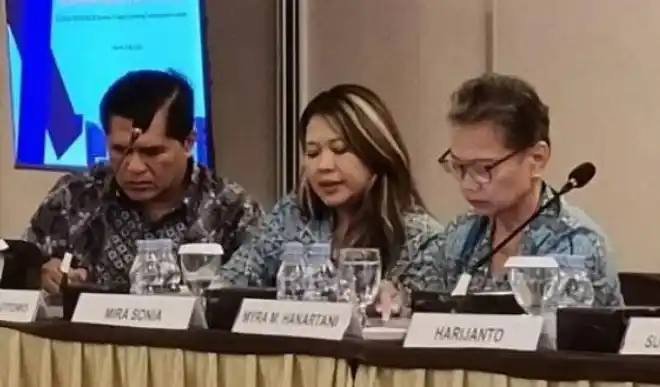 Ketua Umum Asosiasi Bisnis Alih Daya Indonesia (ABADI), Mira Sonia (Tengah) dalam acara Media Briefing Apindo di Jakarta (Foto: Repro)