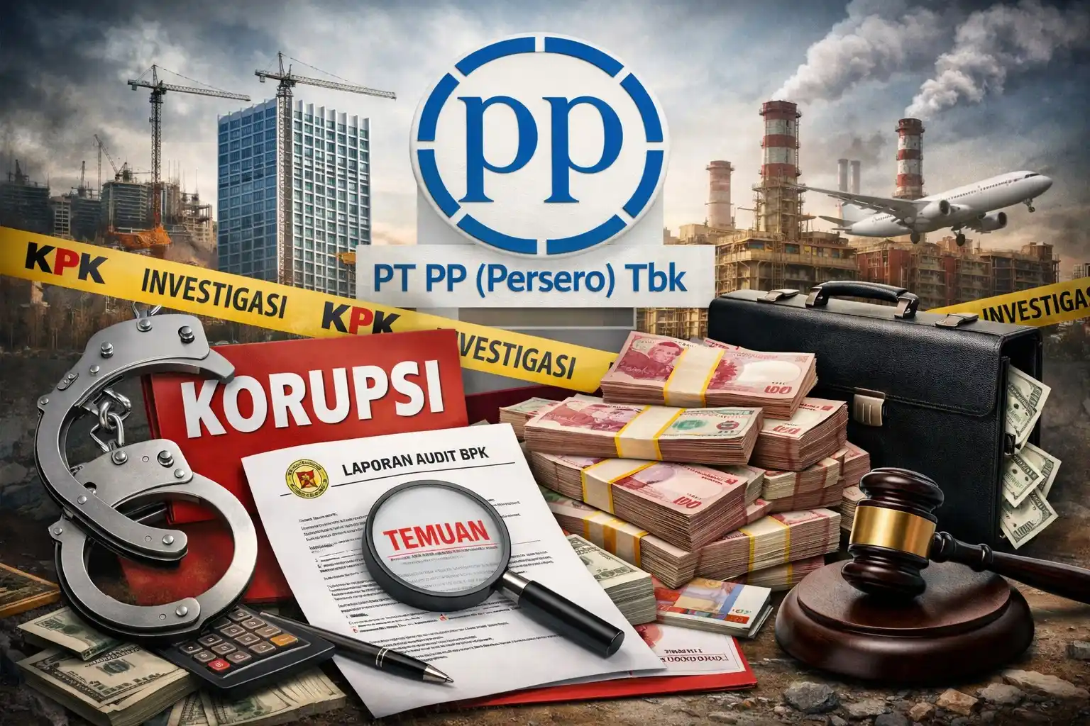 Ilustrasi - Dugaan korupsi menyelimuti PT Pembangunan Perumahan (PT PP) (Foto: Dok MI/Aswan/Diolah dari berbagai sumber)