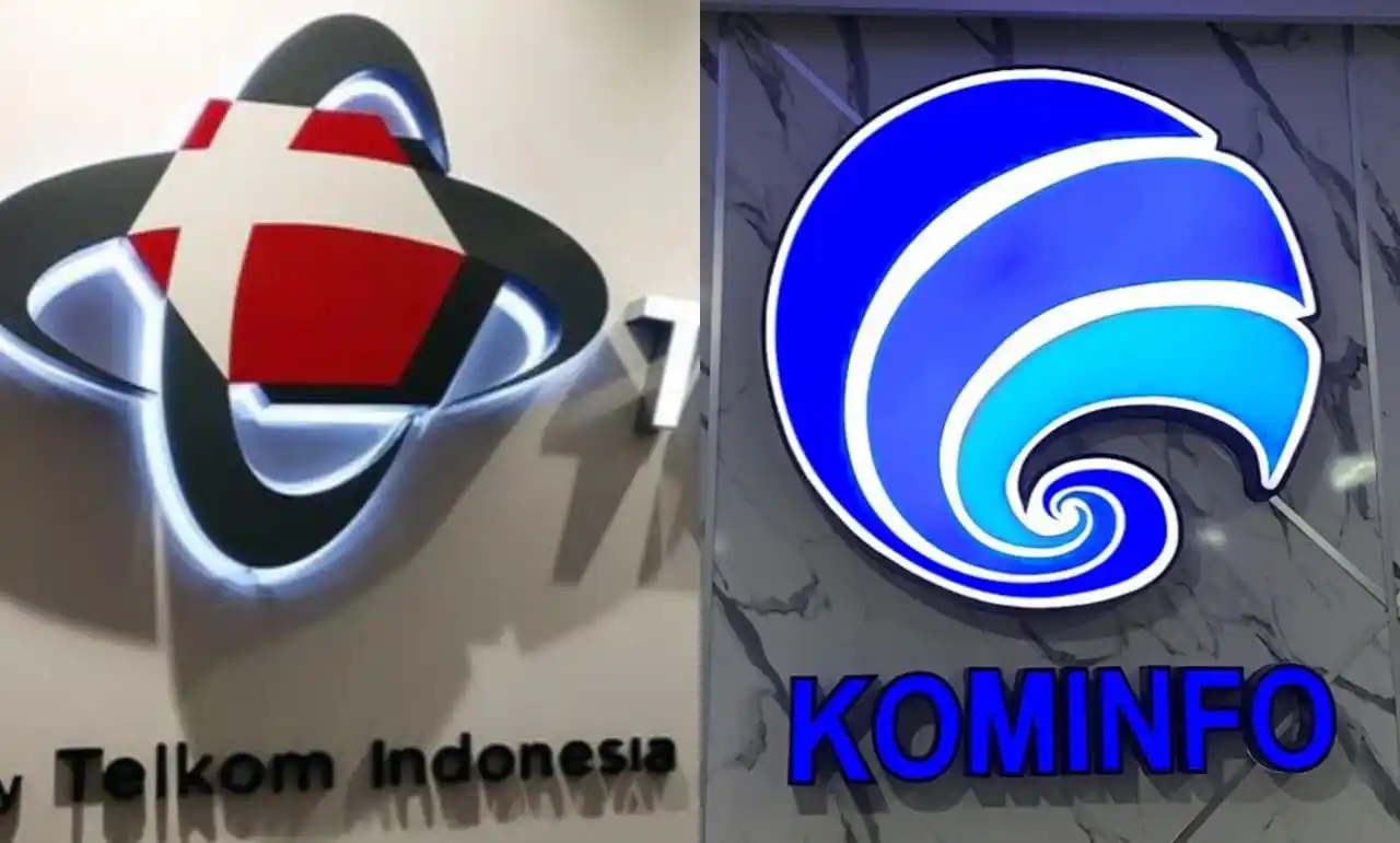 PT Telekomunikasi Selular (Telkomsel) (kanan) dan Kemenkominfo (kanan) (Foto: Kolase MI)