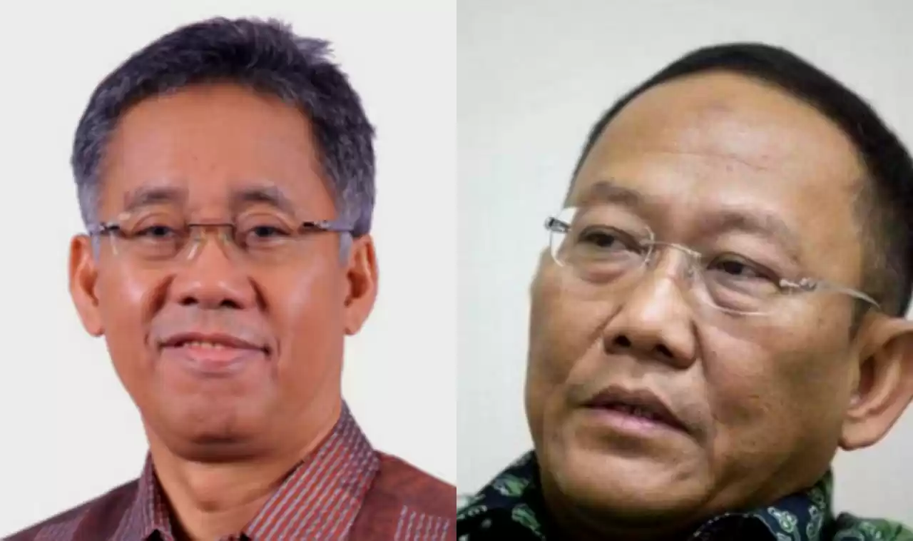 Mantan Direktur Utama PT Krakatau Steel (2015-2017) Sukandar dan Mas Wigrantoro R Setiyadi (2017-2018) (Foto: Kolase MI/Diolah dari berbagai sumber)