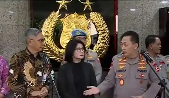 Pimpinan Komisi Pemberantasan Korupsi (KPK) melakukan pertemuan dengan Kapolri Jenderal Listyo Sigit Prabowo di Mabes Polri, Jakarta, Rabu (8/1/2025) (Foto: Dok MI/Aswan)