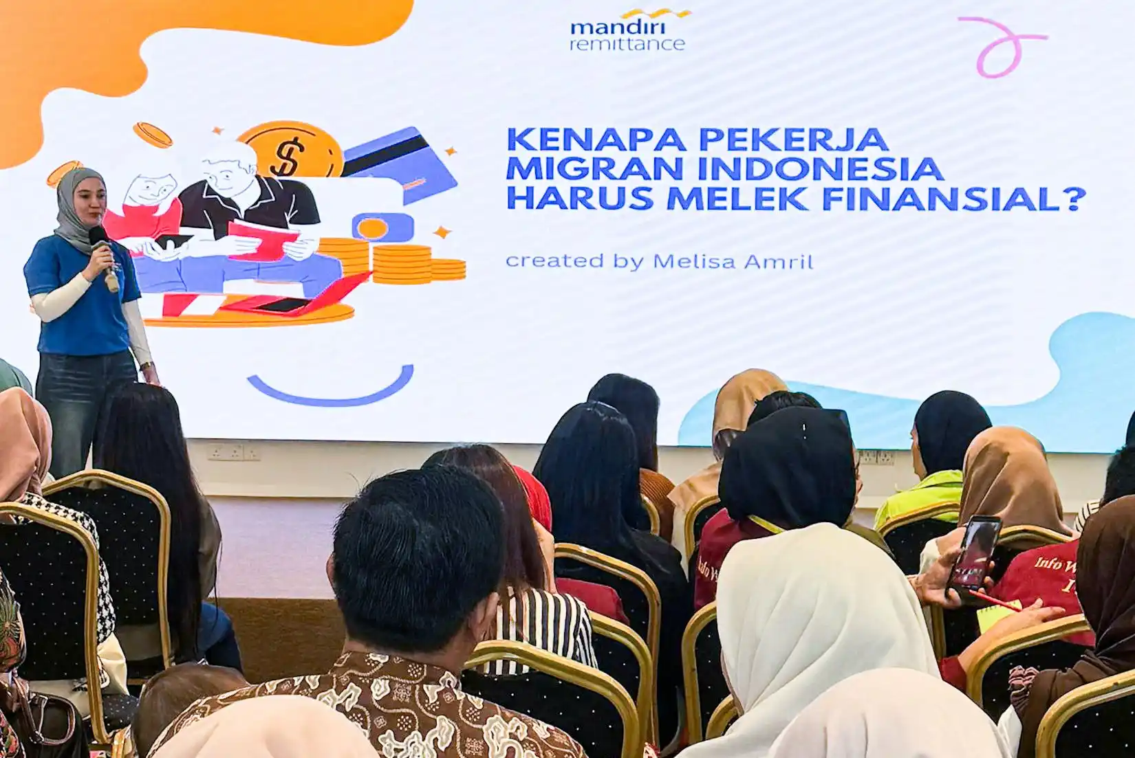 Bank Mandiri memberikan literasi keuangan. (Dokumentasi: Bank Mandiri)
