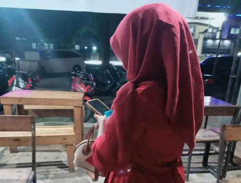 Pi usai melaporkan kasus penganiayaan (Foto: Istimewa)