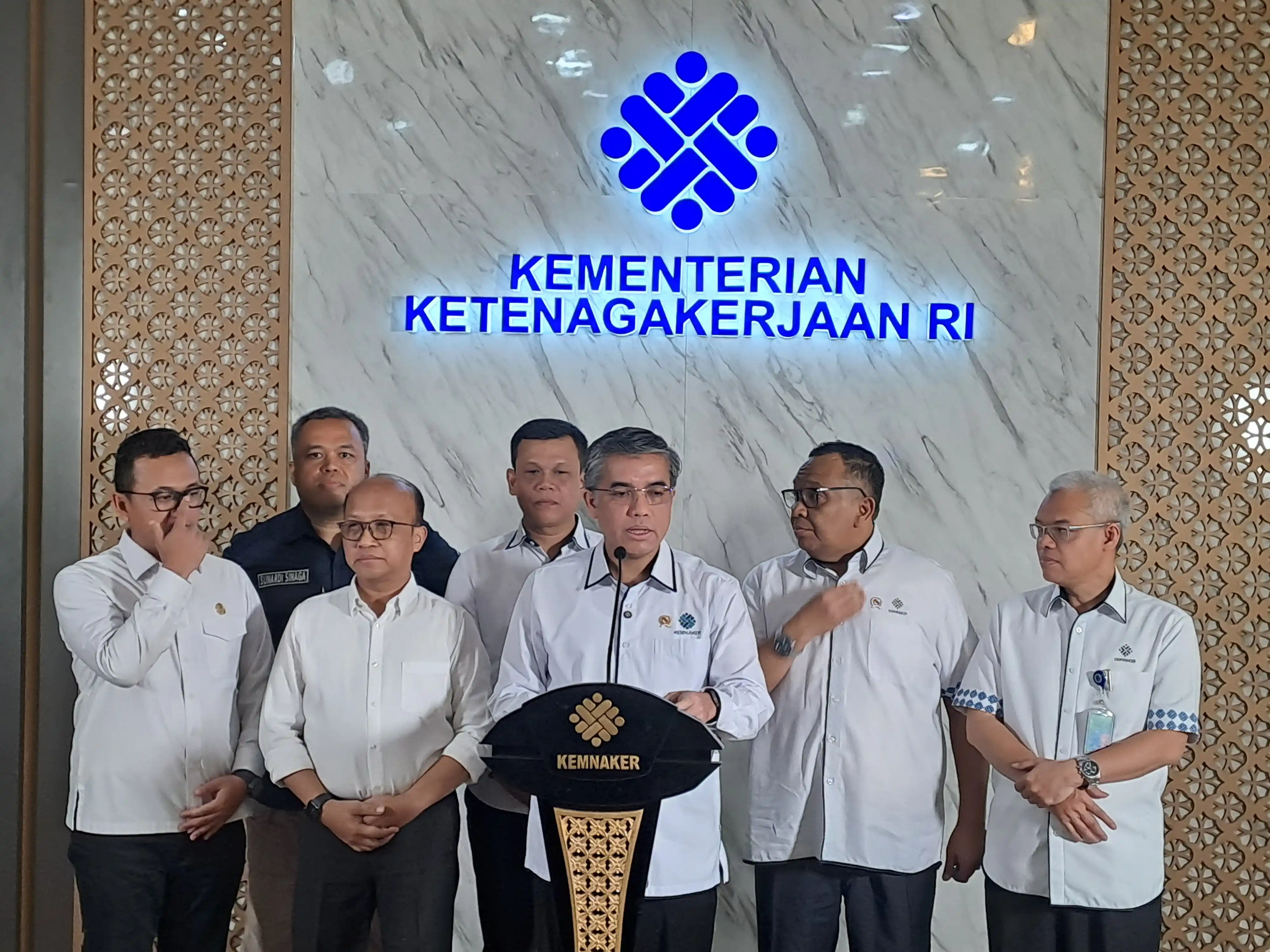 Menteri Ketenagakerjaan, Yassierli saat paparkan program magang. (Foto. Rizal Siregar)