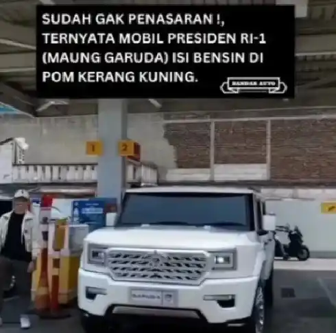 Beredar video kendaraan milik orang nomor 1 Republik Indonesia sedang mengisi Bahan Bakar Minyak (BBM) bukan di Pertamina.