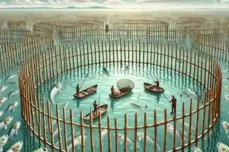 Ilustrasi Pagar Laut (Foto: Dok AI)